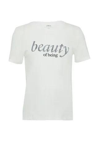 s.Oliver - T-Shirt creme - Gr. - 36