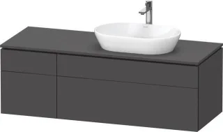 Duravit L-Cube Konsolenwaschtischunterbau wandhängend Graphit Matt 1420x550x482 mm - LC4875049490000 LC4875049490000