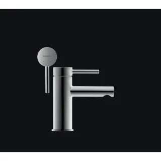 Duravit S Circle Waschtischarmatur E1010002010 ohne Zugstangen-Ablaufgarnitur, Ausladung 100mm, chrom Hochglanz