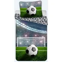 BrandMac Kinderbettwäsche Bettwäsche Fußball Kissenbezug 80 x 80 cm Bettbezug 135 x 200 cm