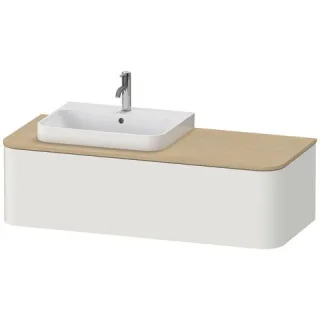 Duravit Happy D.2 Plus Konsolenwaschtischunterbau wandhängend Nordic Weiß Seidenmatt 1300x550x354 mm HP4942L39390010