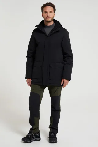Mountain Warehouse Herren Ranger Gepolsterter Parka (Schwarz)