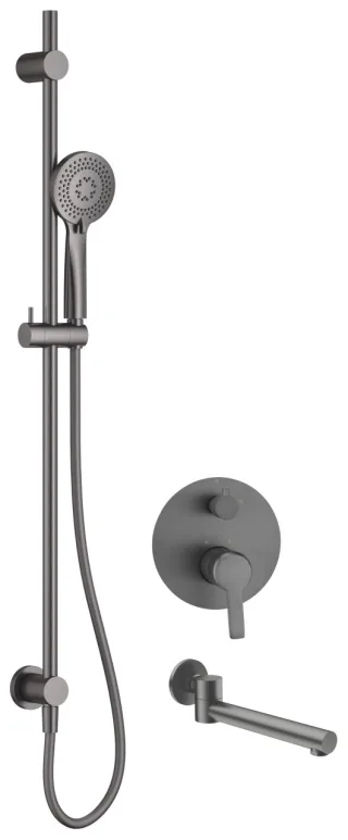 Neuesbad Serie 200 Unterputz-Duschset mit Wanneneinlauf, Titan NB1DENACD9QA1