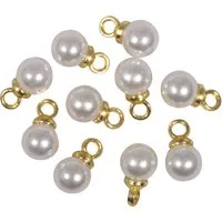 Rayher Amulett "Perle", Gold, 10 Stück