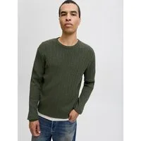 Jack & Jones Strickpullover JJEEMIL KNIT CABLE CREW NECK NOOS