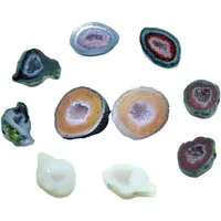 Steinfixx® Mineralstein Minigeoden I Paargeoden I Glücksgeoden I 2-5 gr. I 3 versch. Varianten, (aus Mexiko, 1-St., Handarbeit), Geodenpaare