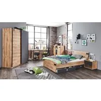 Wimex Jugendzimmer-Set Jugendzimmer 2 Liverpool Kinderzimmer Eiche graphit 3-tlg, (3-tlg)