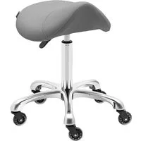 Physa Drehstuhl Sattelhocker YORK DARK GRAY ergonomischer Rollhocker höhenverstellbar, Dunkelgrau