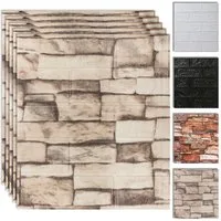 Zaewry 3D-Tapete 3D-Wandpaneele Selbstklebend, 10 Stück Wandverkleidung Selbstklebend, (10 St), 35x38 cm Wandaufkleber Wasserdicht Wandtapete