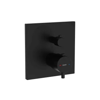 VitrA Flow Square Wannenfüll- und Brausethermostat V-Box Unterputzmontage Schwarz Matt,A4326836EXP A4326836EXP
