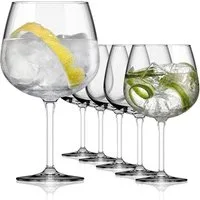SAHM Cocktailglas Sahm Bauchiges Gin Gläser Set (6 STK) - Große Ballon Gläser, 6-tlg., Edles Glas, 100% recyclebar.