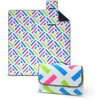 Picknickdecke XXL eco-line Picknickdecke ca. 200x200, wometo, Oberseite 100% recyceltes Fleece, wasserdicht