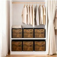 Sekey Aufbewahrungsbox Kinderzimmerregal aus Vliesstoff mit Griff – faltbare Stoffboxen, Faltbox Organizer für Kleidung Aufbewahrungsboxe für Schrank und Regal