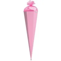 Roth Schultüte Bastelschultüte mit Verschluss 85cm rosa 6eckig