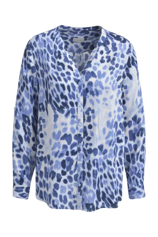 Milano Italy - Blouses dark blue print - Gr. - 36