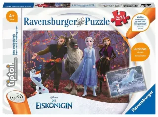 Ravensburger tiptoi Spiel 00109 Puzzle für kleine Entdecker: Die Eiskönigin - 2x24 Teile Kinderpuzzle ab 4 Jahren