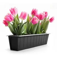 BigDean Pflanzeinsatz Paletten Blumenkästen Einsatz in Anthrazit Paletteneinsatz (Set, 6 St., Paletten-Einsatz-Kasten), Einsatz für Paletten, UV-Stabil, Wetterfest