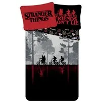 Jerry Fabrics Bettwäsche Stranger Things Bettwäsche 140x200 cm Baumwolle Schwarz