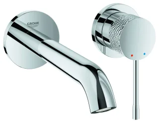 GROHE 2-Loch-Waschtisch-Wandbatterie Essence 29192_1, FMS Ausladung 183mm crafted chrom, 29192PF1 29192PF1
