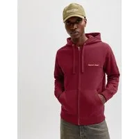 Jack & Jones Kapuzensweatshirt JORNORREBRO EMB SWEAT ZIP HOOD NOOS mit Stickerei