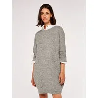 Apricot Strickkleid Cocoon-Minikleid mit Umschlagärmeln