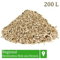 Flameup Holzhäcksel Hackschnitzel für Ofen Rindenmulch für Garten Holz Pflanzen 100-500 L, 200 l