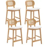 WAHSON OFFICE CHAIRS Barhocker Rattan 2/4er Set, Barstuhl Bistrohocker