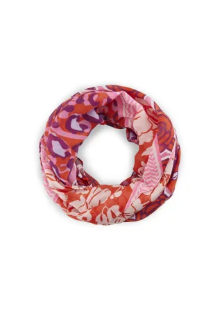 Loop aus recyceltem Polyester im Exotik-Mix rot - Gr. - ONE SIZE
