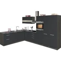 KOCHSTATION Winkelküche KS-Luhe, Stellbreite 240x330 cm, wahlweise mit oder ohne E-Geräten, MDF-Fronten