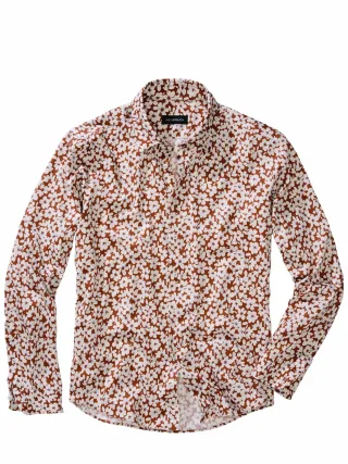 Mey & Edlich Herren Event-Hemd Braun 100 % Baumwolle