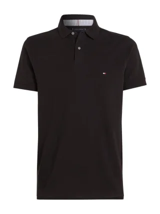 Tommy Hilfiger - Regular fit: Poloshirt schwarz - Gr. - S