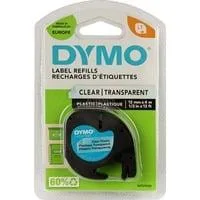 LetraTag ORIGINAL Kunststoff Schriftband schwarz auf transparent S0721530