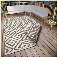 OTTO home Teppich Ronda Wendeteppich, rechteckig, Höhe: 5 mm, Sisal-Optik, Flachgewebe, In- und Outdoor, geometrisches Boho Design