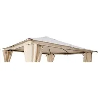 DEGAMO Pavillon-Ersatzdach VENEZIA, 300x300cm, Polyester PVC-beschichtet ecru, wasserdicht