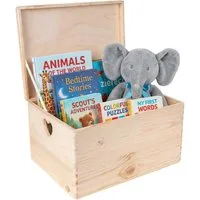 Creative Deco Aufbewahrungsbox Holzkiste mit Deckel Erinnerungsbox Holzbox
