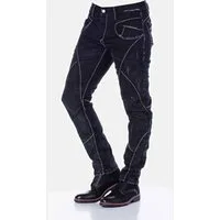 Cipo & Baxx 5-Pocket-Jeans Jeans mit extravaganten Teilungsnähten, CD288