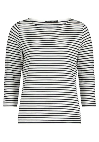 Betty Barclay - Basic Shirt Weiß/Dunkelblau - Gr. - 38