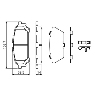 Bosch Bremsbel?ge hinten Subaru Forester Impreza