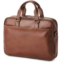 DRAKENSBERG Laptoptasche Aktentasche »Aurelio« Kastanien-Braun, Herren, groß, aus luxuriösem Leder, elegant und modern