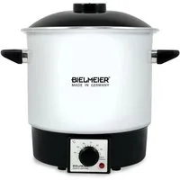 Bielmeier Einkochautomat einwecken einkochen Emaille weiß 9 Liter, 1000 W, BHG 980.0 Made in Germany (B980023)