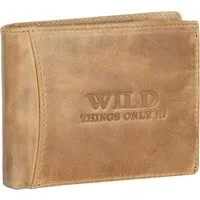 Wild Things Only !!! Geldbörse RFID echt Leder Portemonnaie Geldbörse Geldbeutel Herren Querformat, RFID Schutz