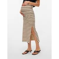 Mamalicious Umstandsrock MLEVA YD JRS MAXI SKIRT NOOS aus Baumwollmischung, mit elastischer Passform, knöchelfrei
