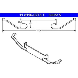 ATE Feder f?r Bremssattel vorne BMW 3 X3 Z4