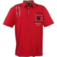 Lavecchia Poloshirt Lavecchia Herren Poloshirt LV-610 (Rot, 5XL) Herren Polo Shirt