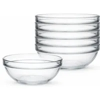van Well Schale Chefs, 6 Stück, Glas, (Set, 6-tlg), stapelbar, spülmaschinen- und mikrowellengeeignet
