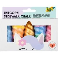 Folia Malkreide Einhorn, (5-tlg), 5 Stück, farbig sortiert