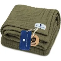Babydecke Babydecke Musselin Kuscheldecke Puckdecke Baby & Neugeborene, Nordic Coast Company, Sommerdecke, Puck-u. Stilltuch, Einschlagdecke, Baumwolle atmungsaktiv