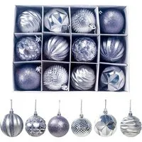Cachito Weihnachtsbaumkugel Weihnachtskugeln Weihnachtsdeko 12-teiliges Set, Christbaumschmuck
