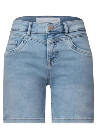 Street One - Jeans-Shorts mit High Waist blau - Gr. - 25