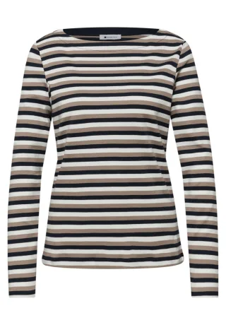Street One - Gestreiftes Shirt blau - Gr. - 36